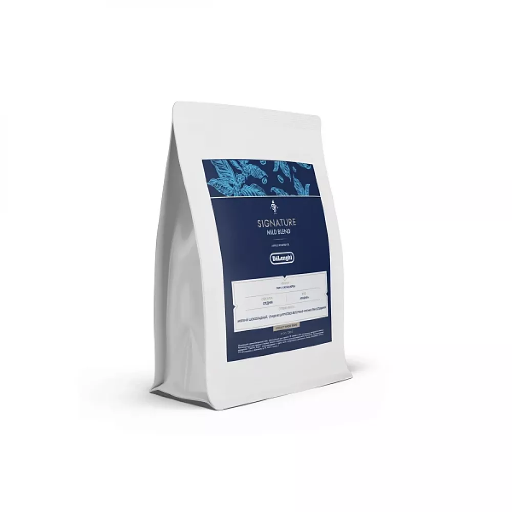 Кофе в зернах DeLonghi Signature coffee Mild Blend. 250 гр.