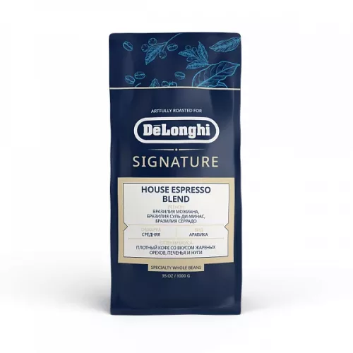 De’Longhi кофе HOUSE BLEND: 100% арабика, Бразилия и Эфиопия