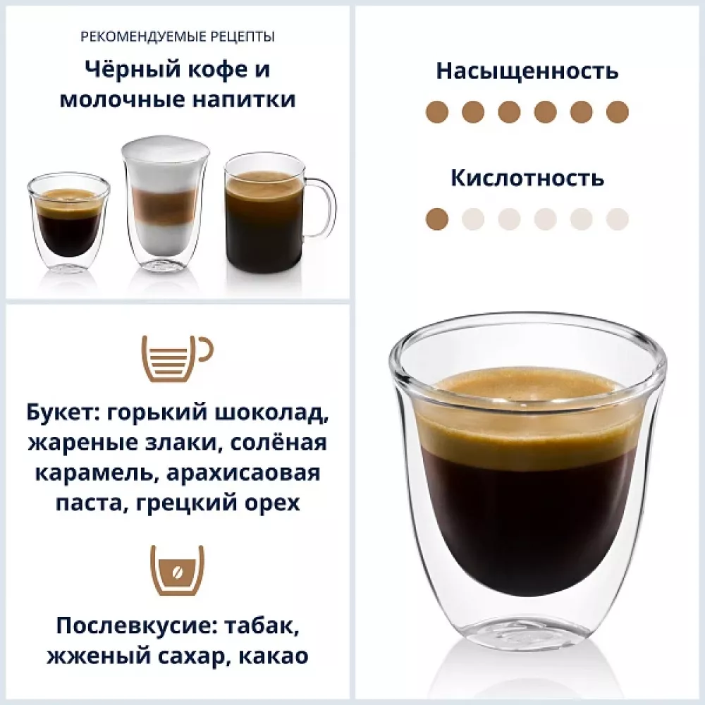 Кофе в зёрнах DeLonghi Signature Caffeine Blend 1кг