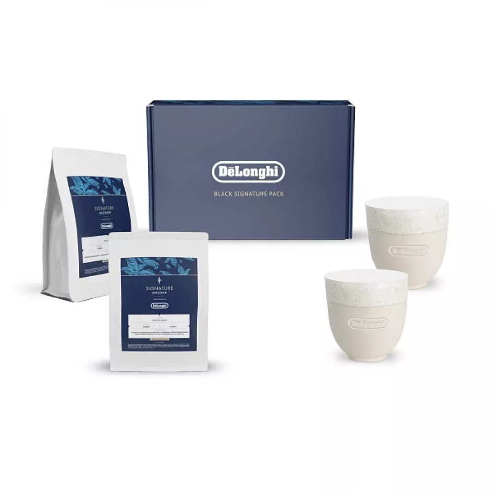 DeLonghi Black набор с кружками DLSL085 BLACK SIGN PACK+CERAM CUPS DL RU